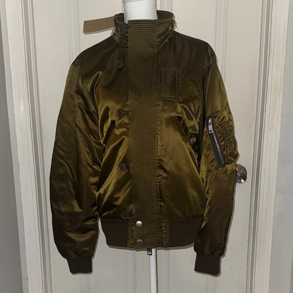 Burberry Olive Bomber Jacket